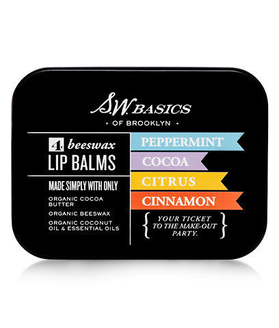 S.W. Basics - Organic Lip Balm Flight (Beeswax)